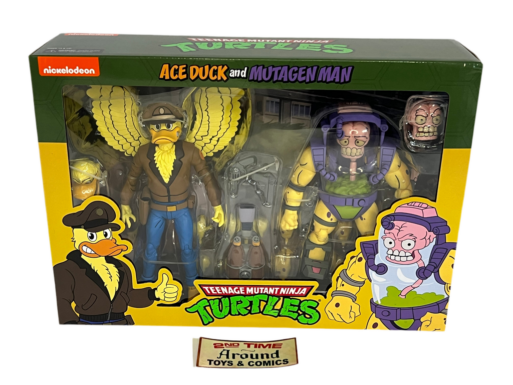 NECA TMNT Toon Ace Duck And Mutagen Man 2 Pack