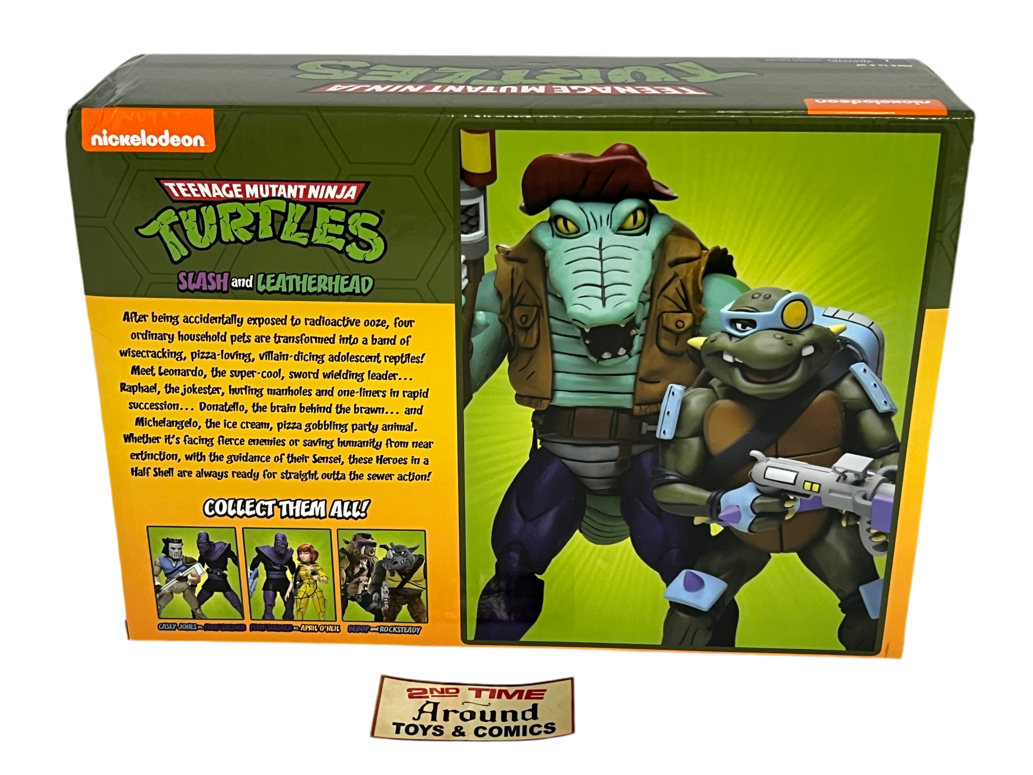 NECA TMNT Toon Slash And Leatherhead 2 Pack
