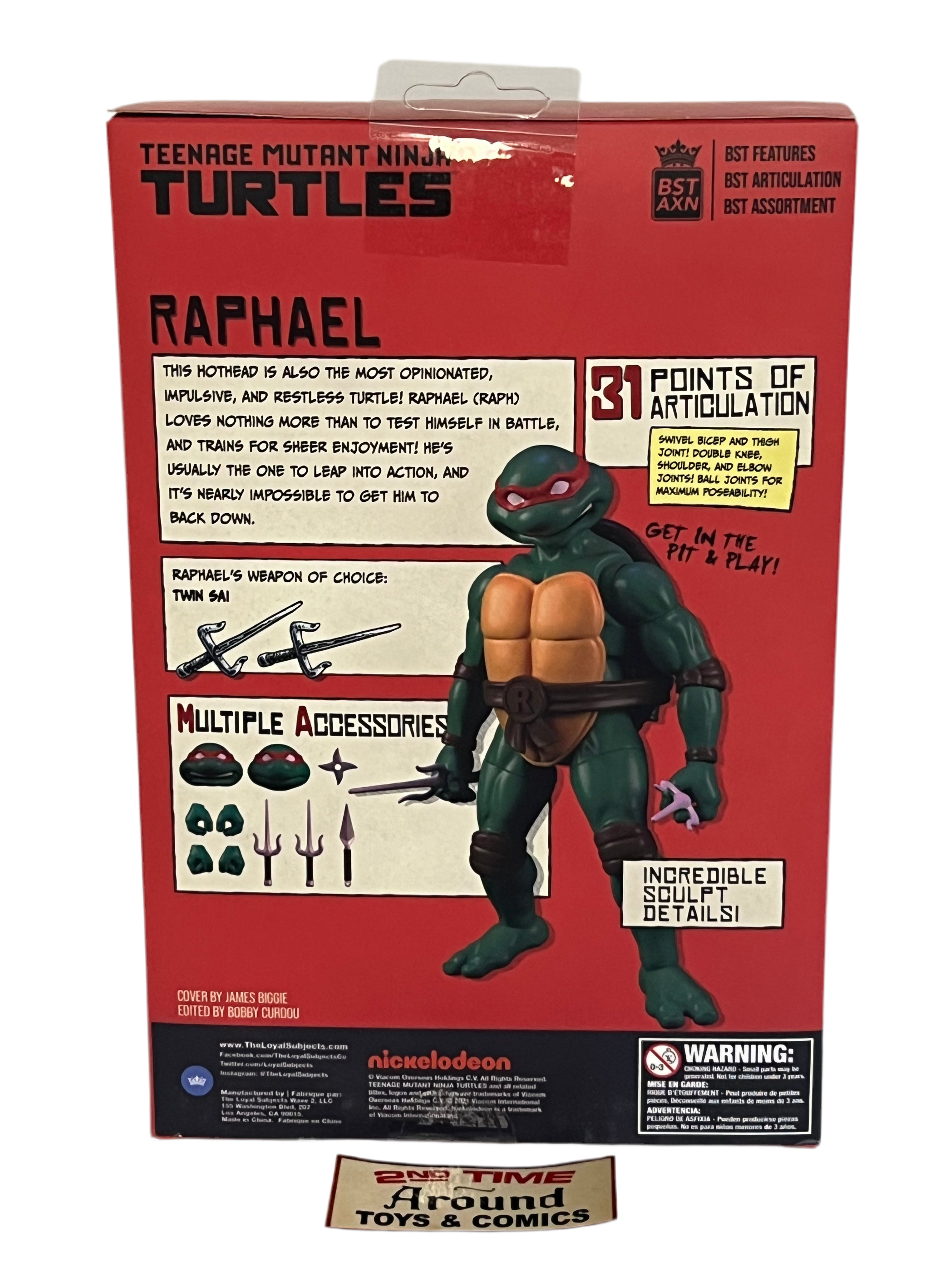 BST AXN TMNT Comic Book + Action Figure Raphael