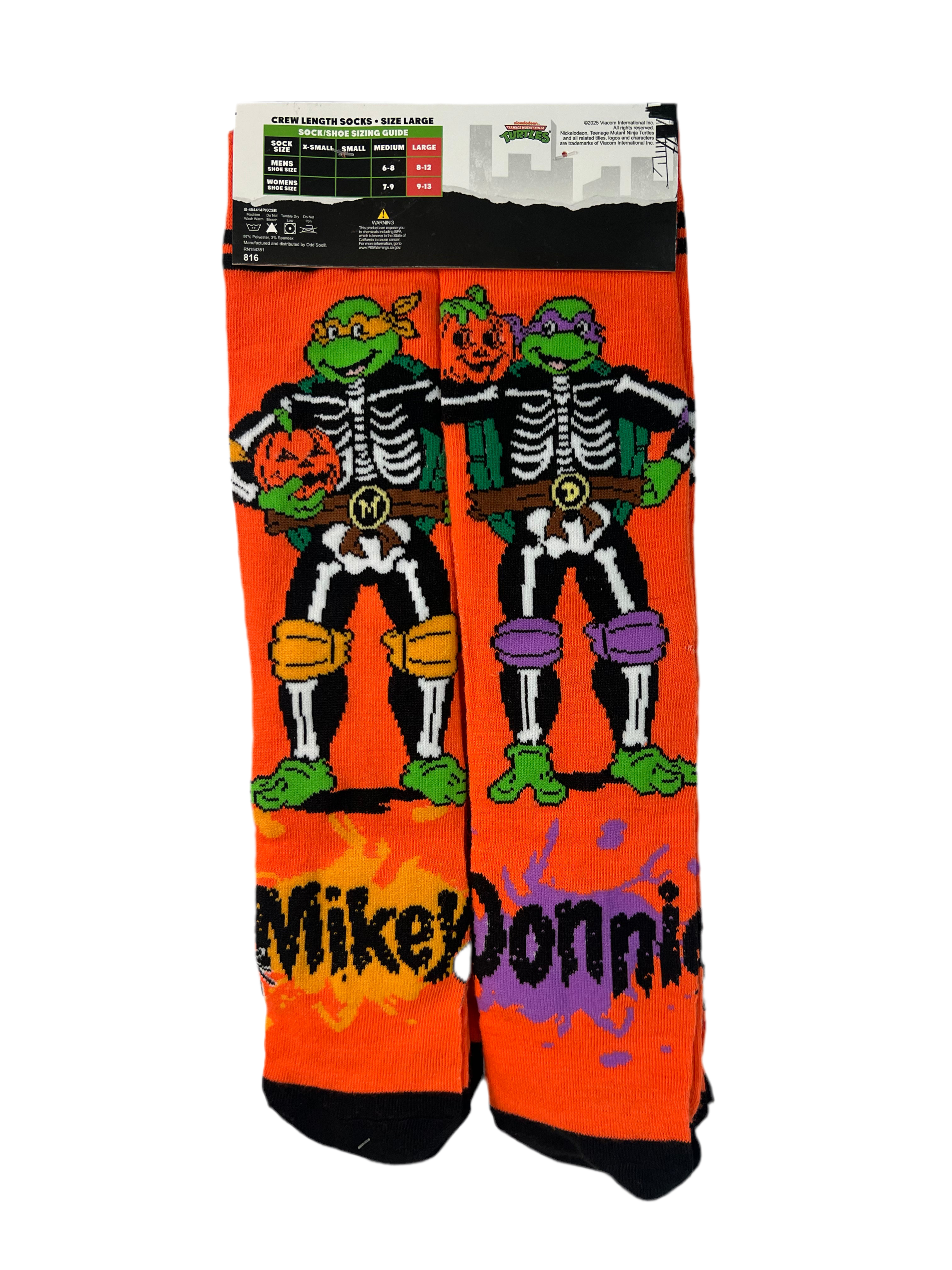 TMNT Halloween 4 Pair Crew Socks