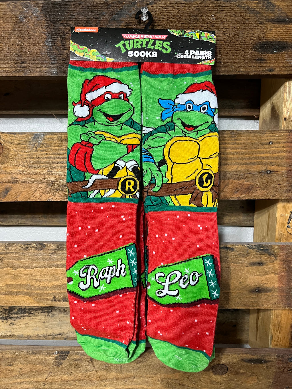 TMNT Christmas Santa Socks