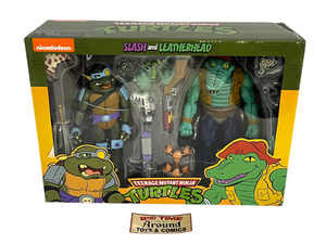 NECA TMNT Toon Slash And Leatherhead 2 Pack
