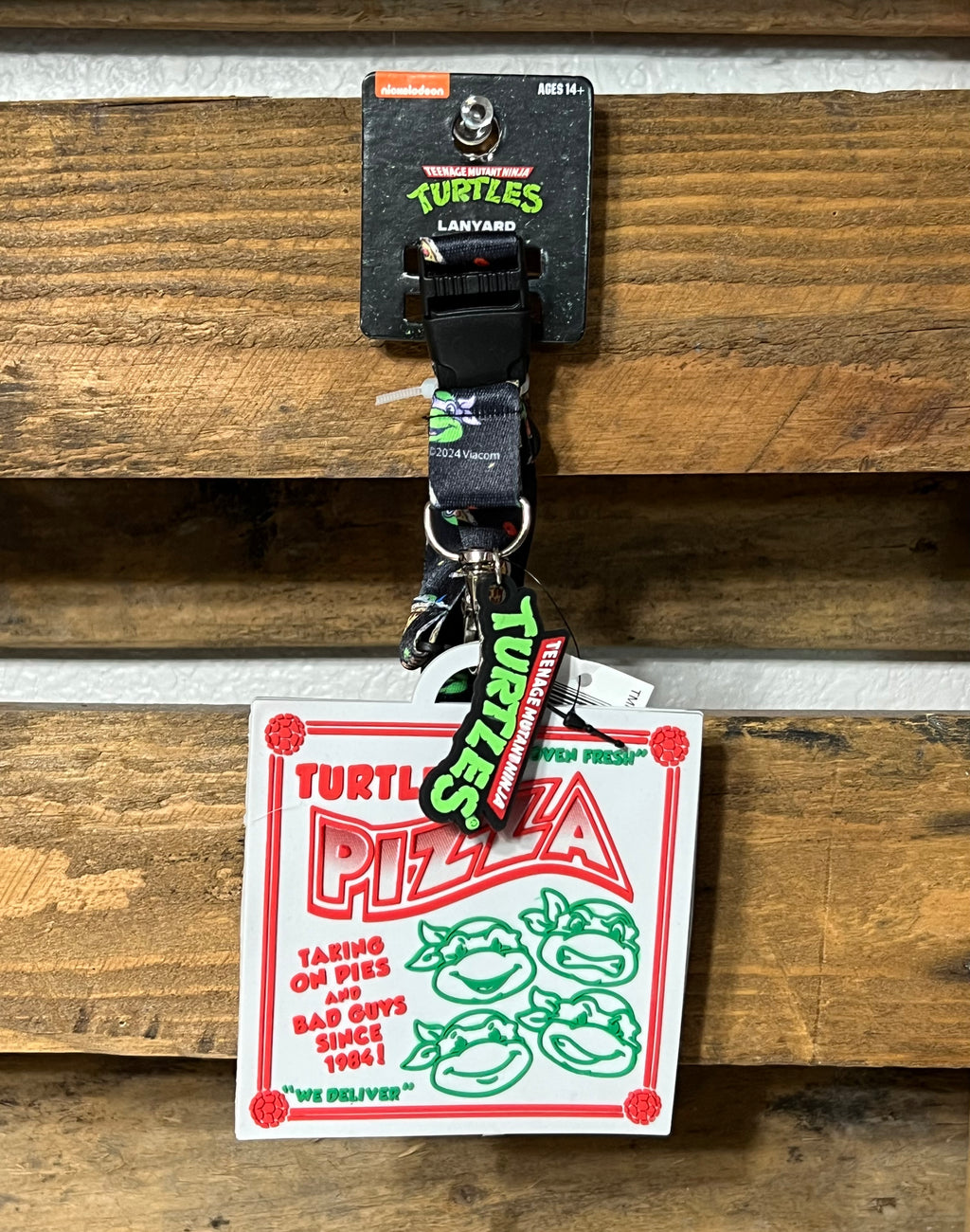 TMNT Lanyard With Pizza Box Name Tag Holder