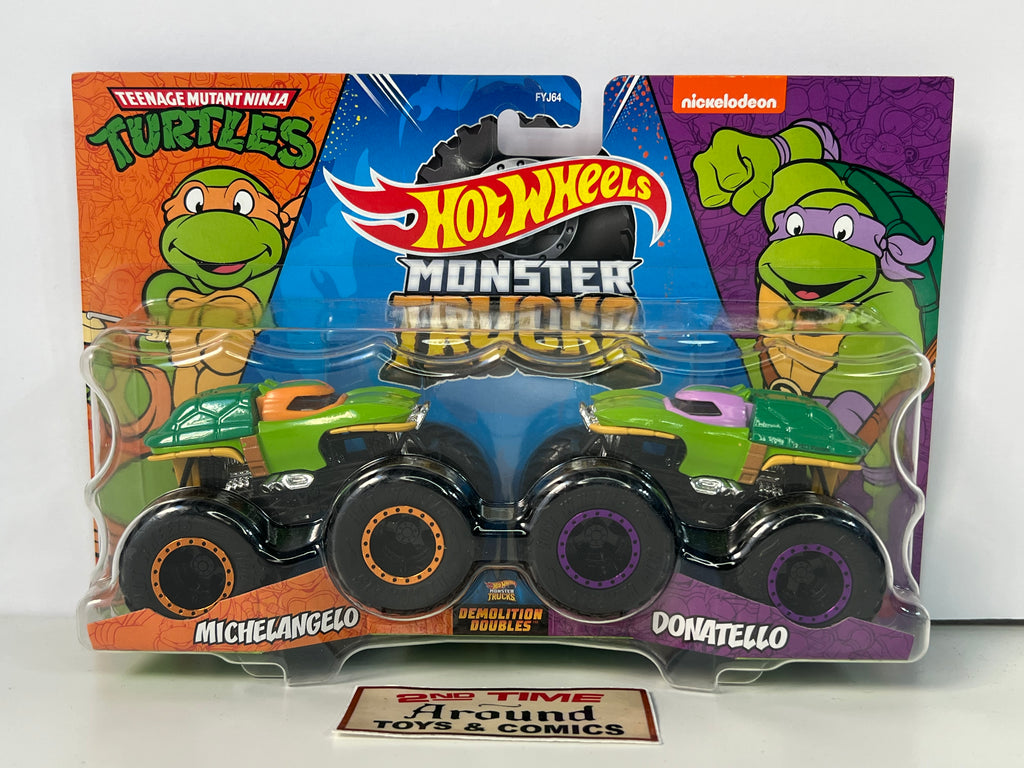 Hot Wheels Monster Trucks TMNT Michelangelo And Donatello 2 Pack