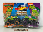Hot Wheels Monster Trucks TMNT Michelangelo And Donatello 2 Pack
