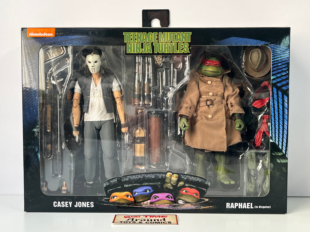 NECA TMNT 1990 Casey Jones And Raphael In Disguise 2 Pack