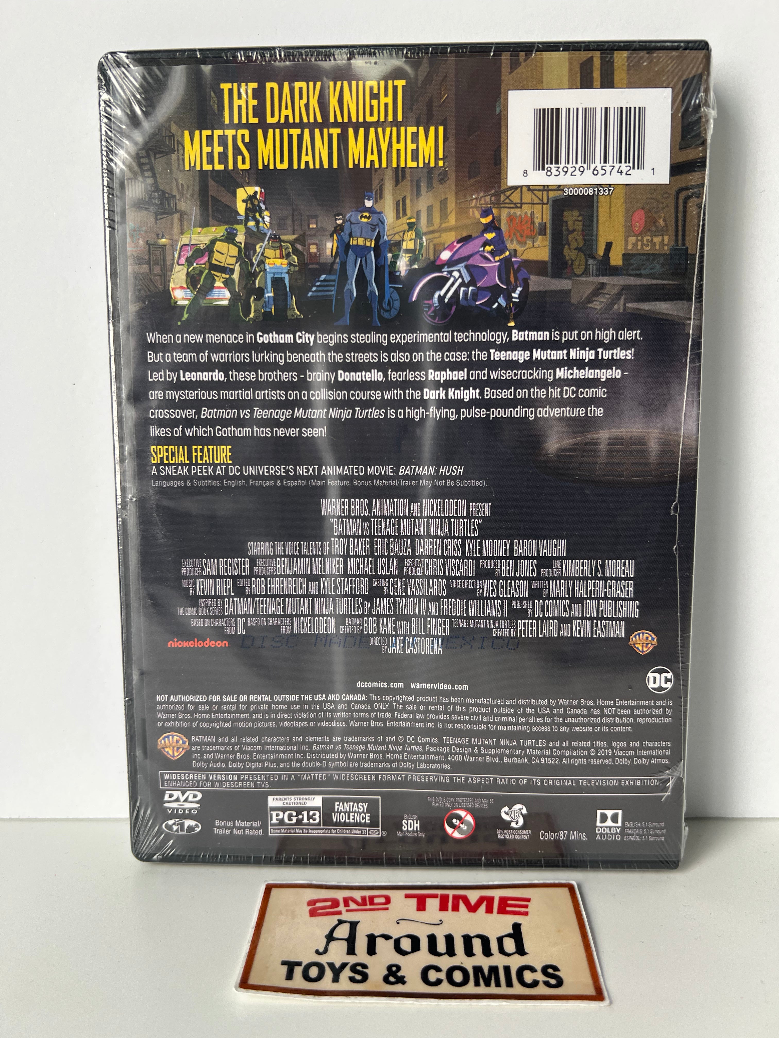 DC Batman VS Teenage Mutant Ninja Turtles DVD