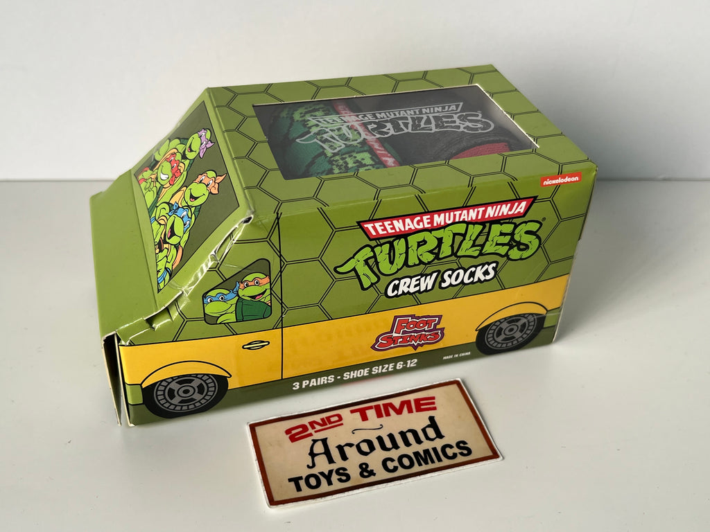 TMNT Party Wagon 3 Pair Crew Socks Gift Box