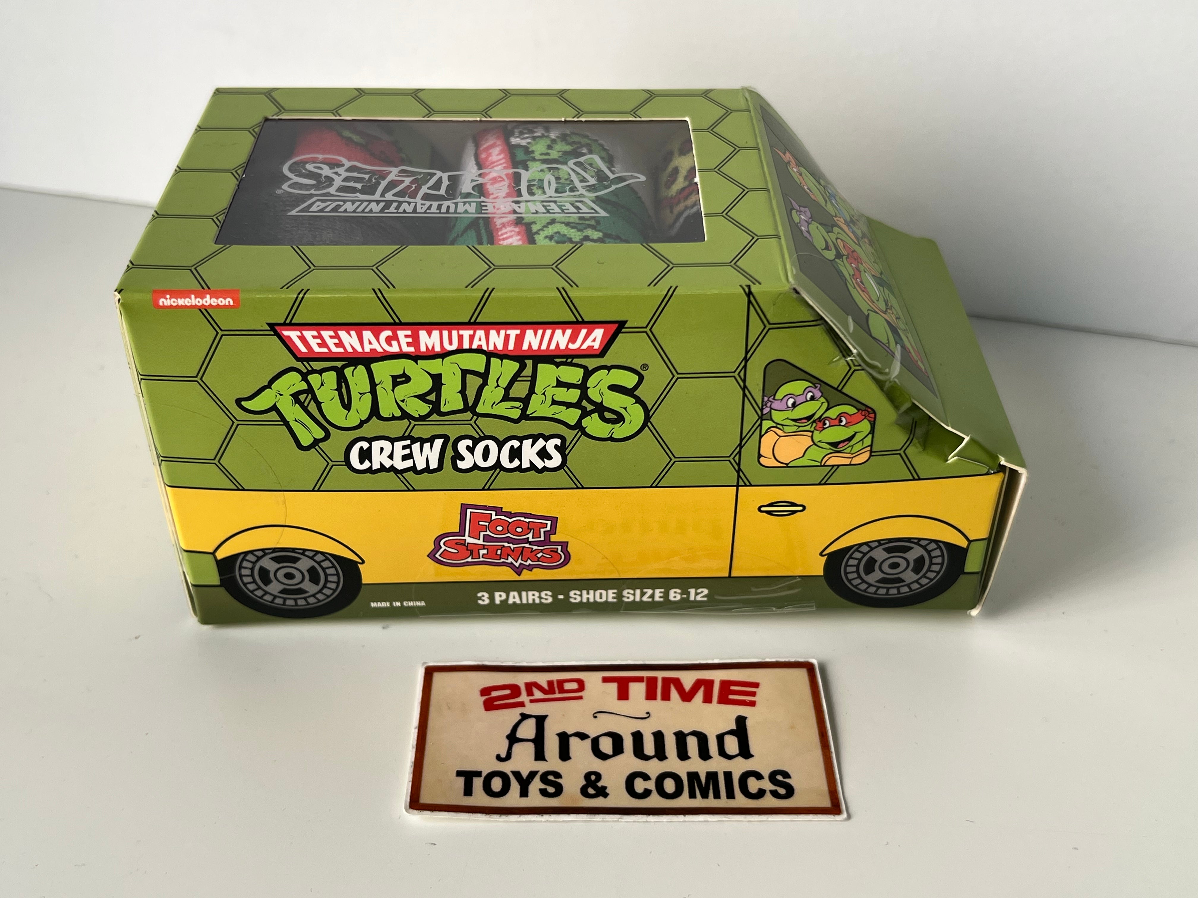 TMNT Party Wagon 3 Pair Crew Socks Gift Box