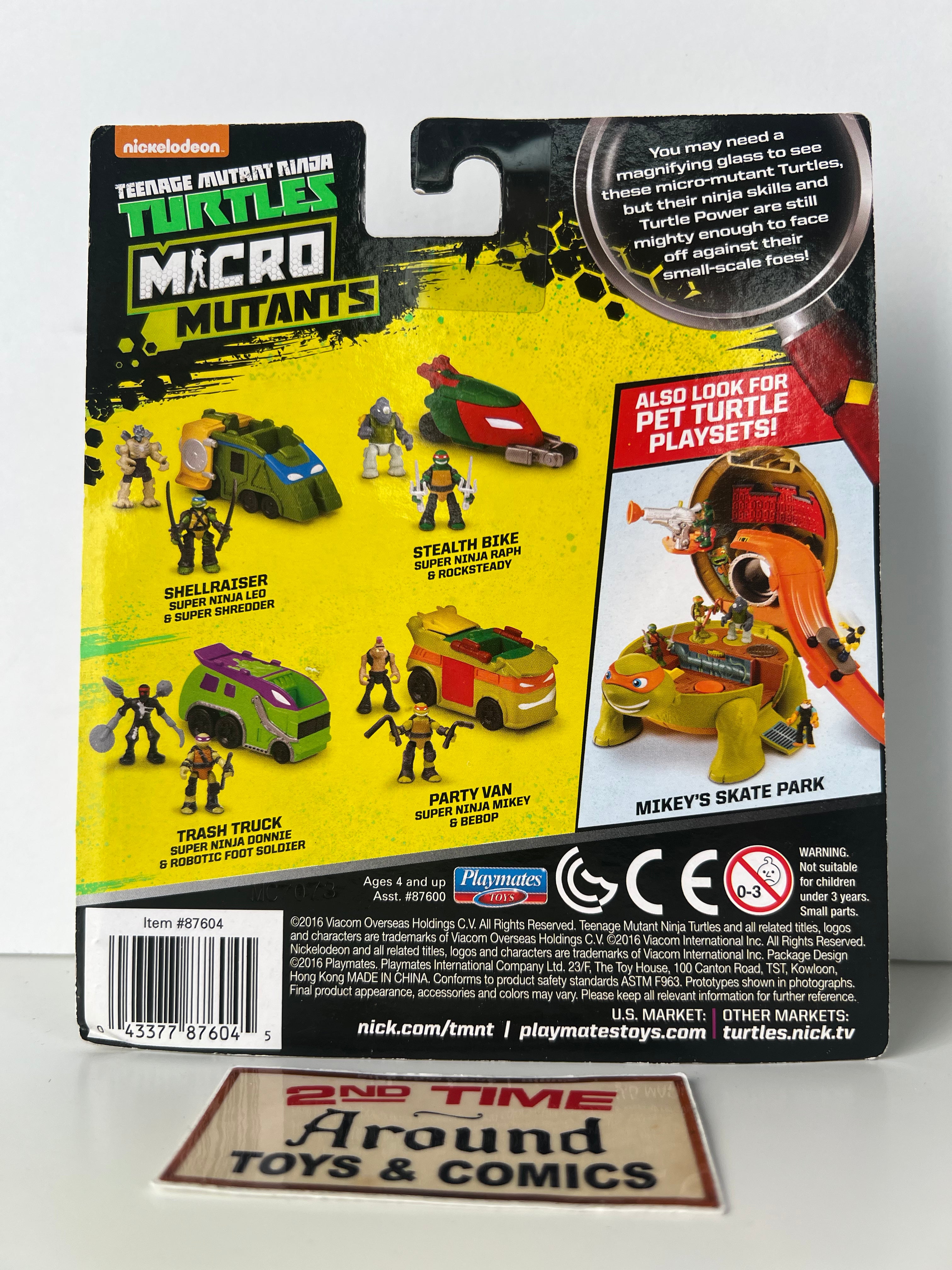 TMNT Micro Mutants Stealth Bike Super Ninja Raph & Rocksteady