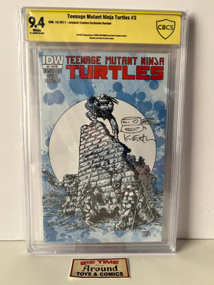 IDW TMNT #3 Jet Pack Comics Exclusive CBCS 9.4 Signed And Sketched By Kevin Eastman