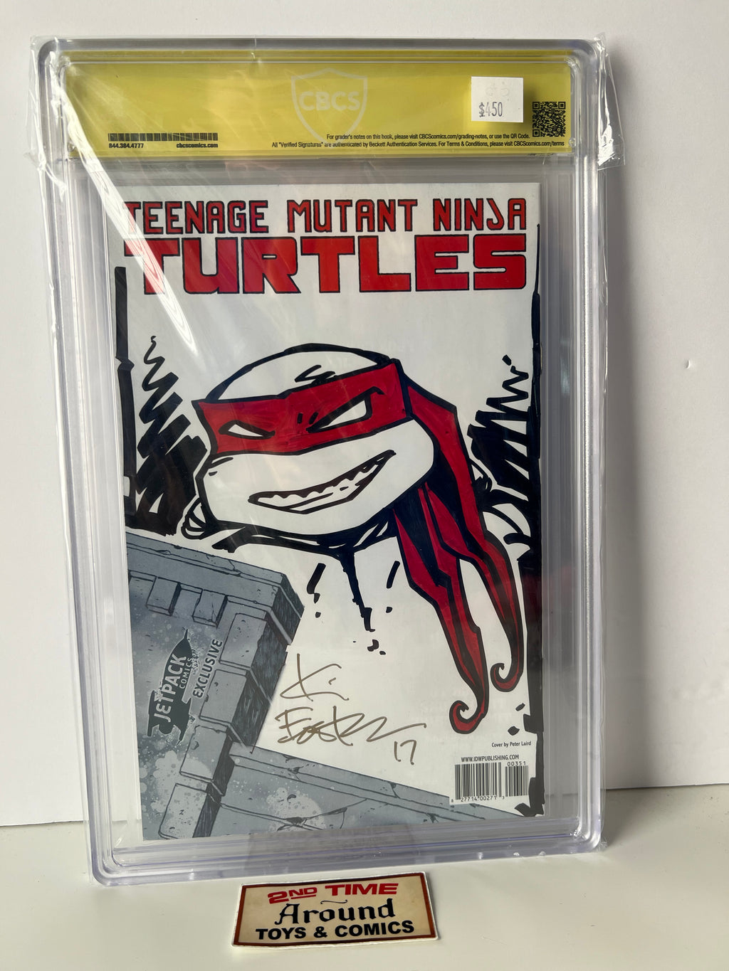 IDW TMNT #3 Jet Pack Comics Exclusive CBCS 9.4 Signed And Sketched By Kevin Eastman