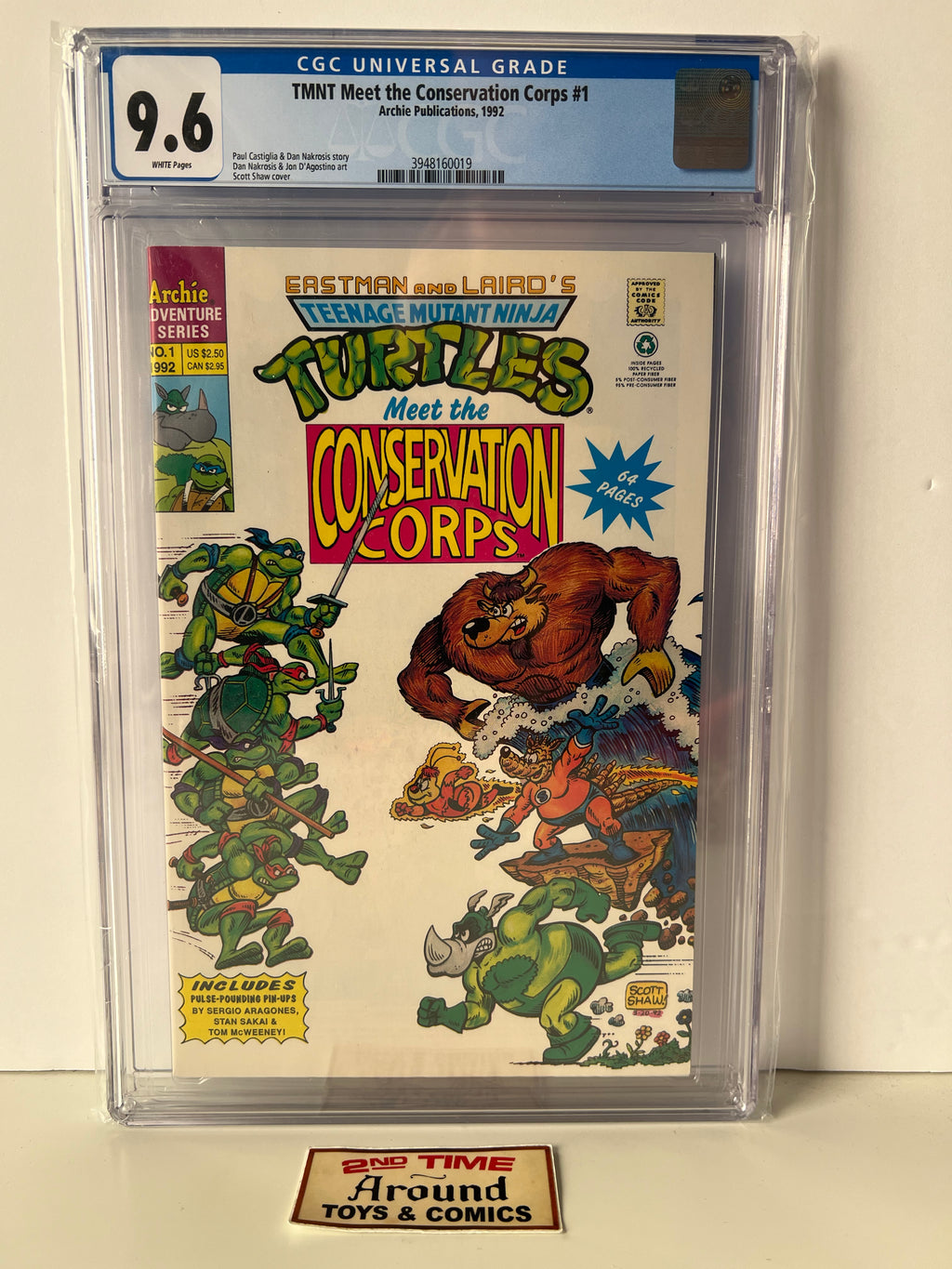 Archie Adventures TMNT Meet The ConservationCorps #1 CGC 9.6